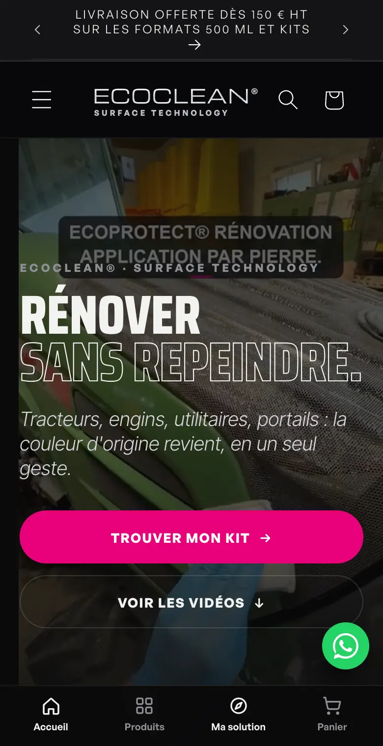 Site EcoClean®, version mobile